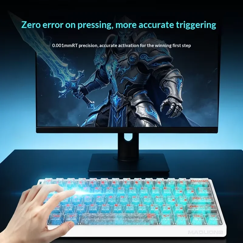 Фото НОВАЯ Игровая клавиатура FGG Madlions MAD60 V2 / MAD68 V2 с магнитными переключателями, частотой опроса 8000 Гц, откликом 0.001 мс, проводная, аксессуары для ПК №2
