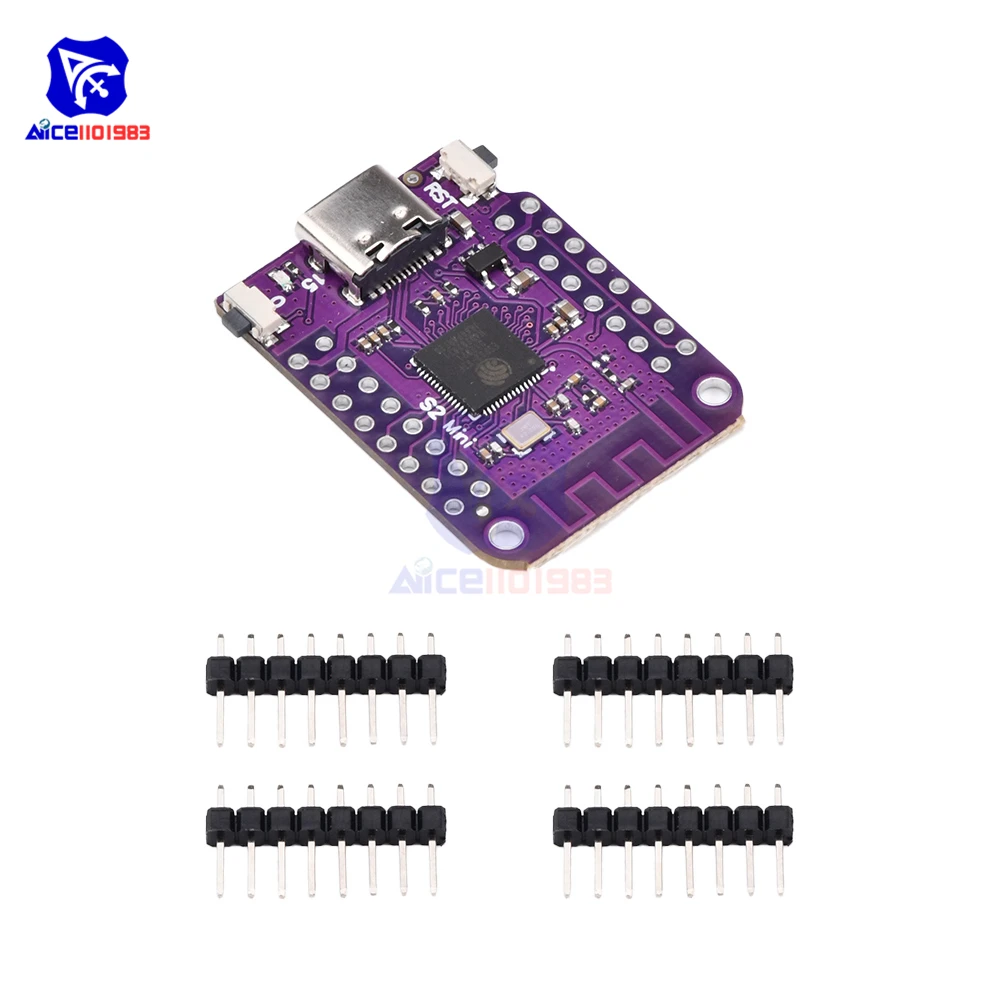 Мини-модуль ESP32 S2 с Wi-Fi флэш-память 4 МБ тип С подключение к Интернету вещей плата