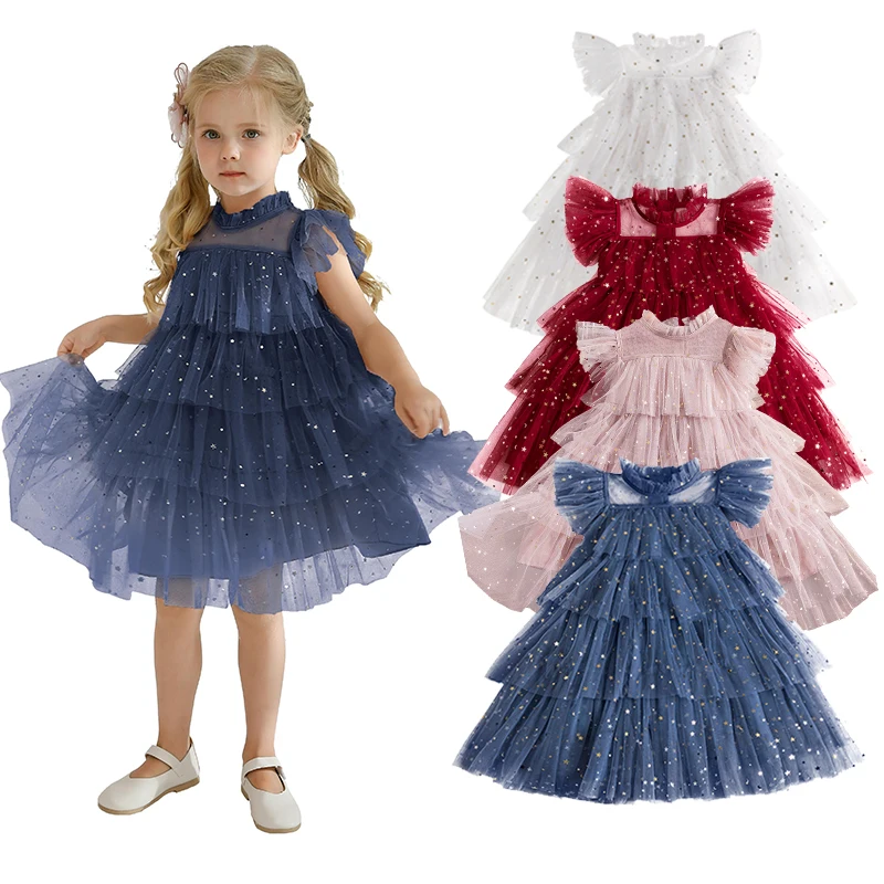 Летнее платье для маленьких девочек повседневная одежда Вечерние вечернее