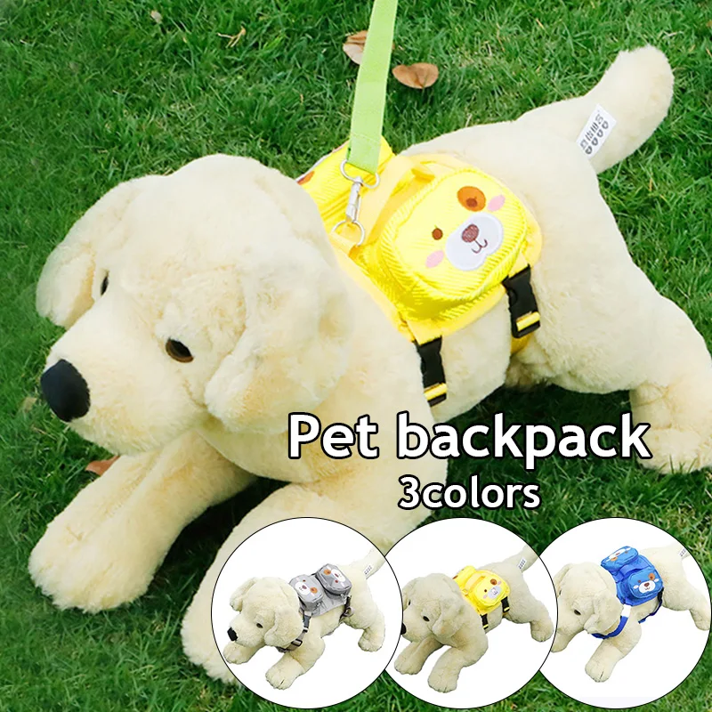 

Dourable Canvas Backpack For Pet Dog Cat Backpack For Small Dog Multifunction School Bag Cute Pets Supplies