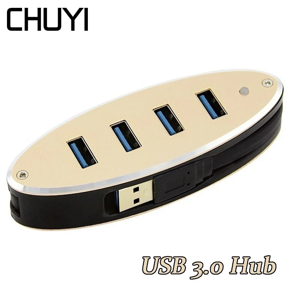 

USB-концентратор CHUYI 3,0, 4 USB-порта, металлический