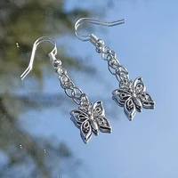 butterfly earrings bohemian style jewelry hippie inspired accessory minimalist statement earrings cottagecore aesthetic acce