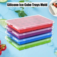 24 silicone ice cube tray with lid ice cube mold silicone party bar drink whiskey cocktail chocolate ice cream maker ice box