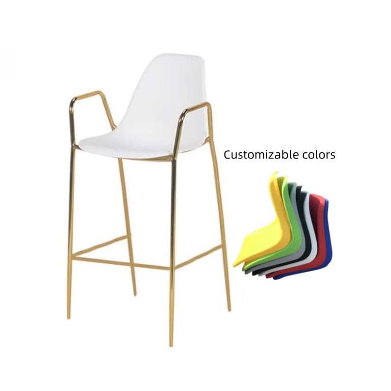 Штабелируемые настраиваемые пластиковые металлические ножки цена высокий стул