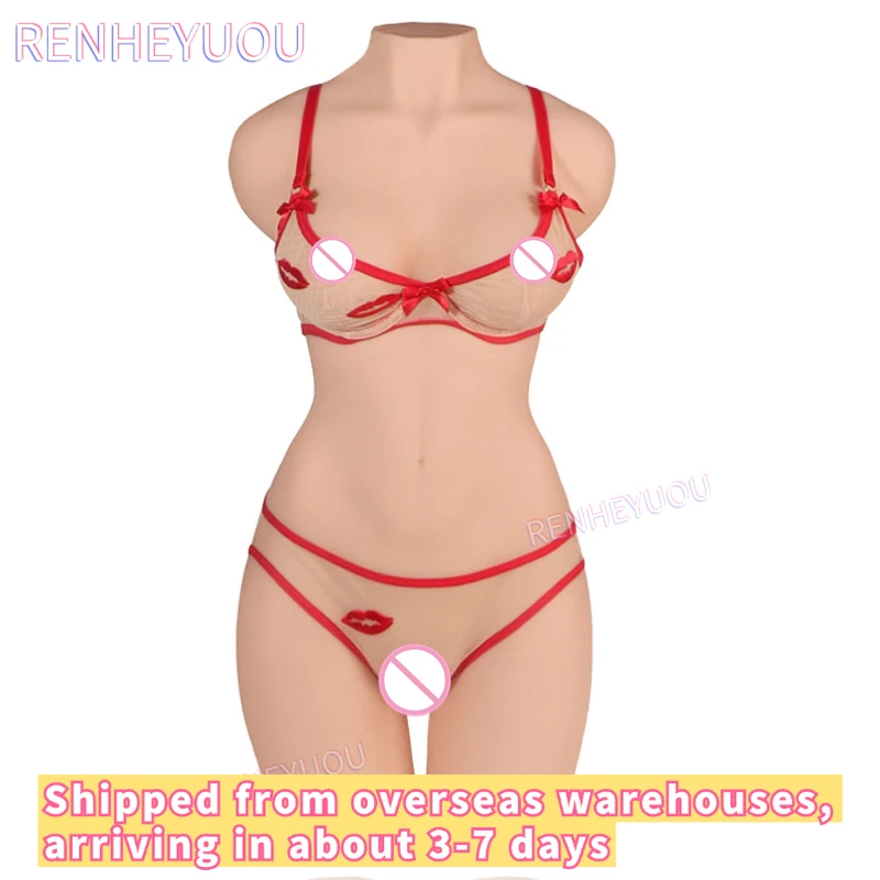 Настоящая кукла с половиной тела для мужчин мягкая грудь реалистичная вагина