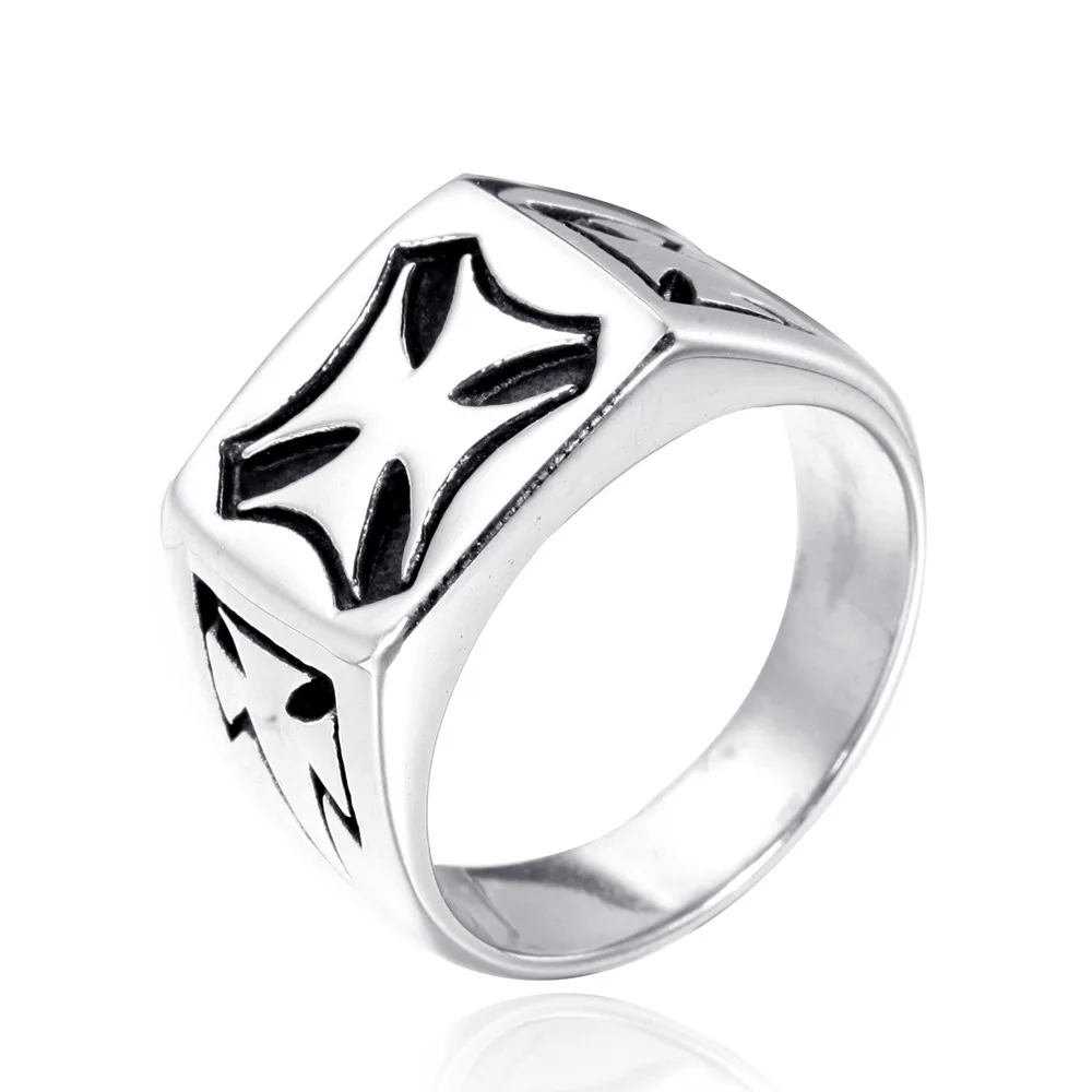 

Vintage Cross Stainless Steel Ring Titanium Steel Ring Men's Ring