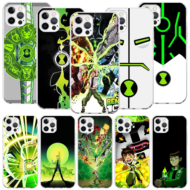 Чехол для телефона Cartoon Ben 10 iPhone 16 15 Plus 11 14 Pro Max 13 12 Mini XS X XR 7 8 + SE Pattern Customized Couqe Cover