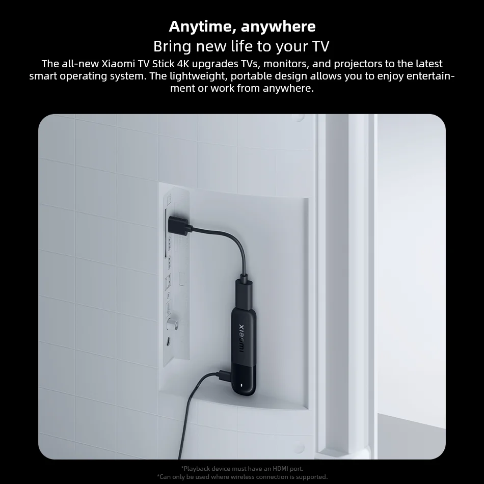 Фото Глобальная версия Xiaomi Mi TV Stick 4K 2-го поколения DTS HD Видео 8 ГБ ПЗУ Портативная потоковая передача мультимедиа Четырехъядерный процессор Bluetooth 5.2 Dolby Vision №2