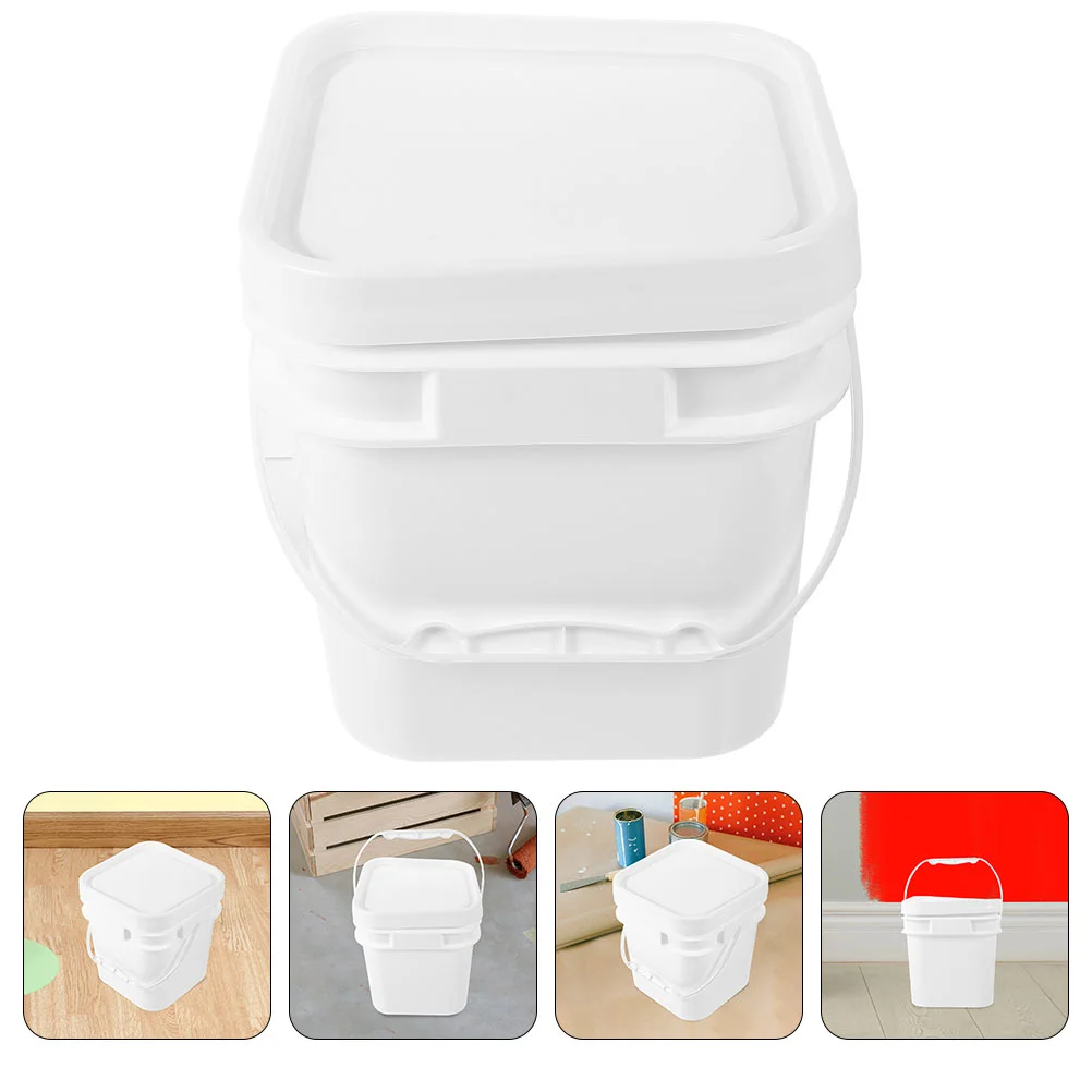 

Chemical Barrel Container with Lid Paint Storage Bin Bucket Empty Plastic Handle Pp Holder Painting