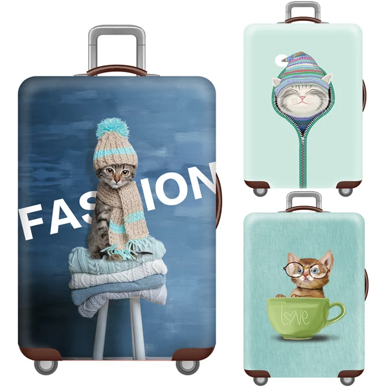 Cartoon Luggage Case Cover,Travel Accessories For 18-32 Inch Suitcases,Baggage Trunk Elastic Protective Cover,Trolley Dust Cover