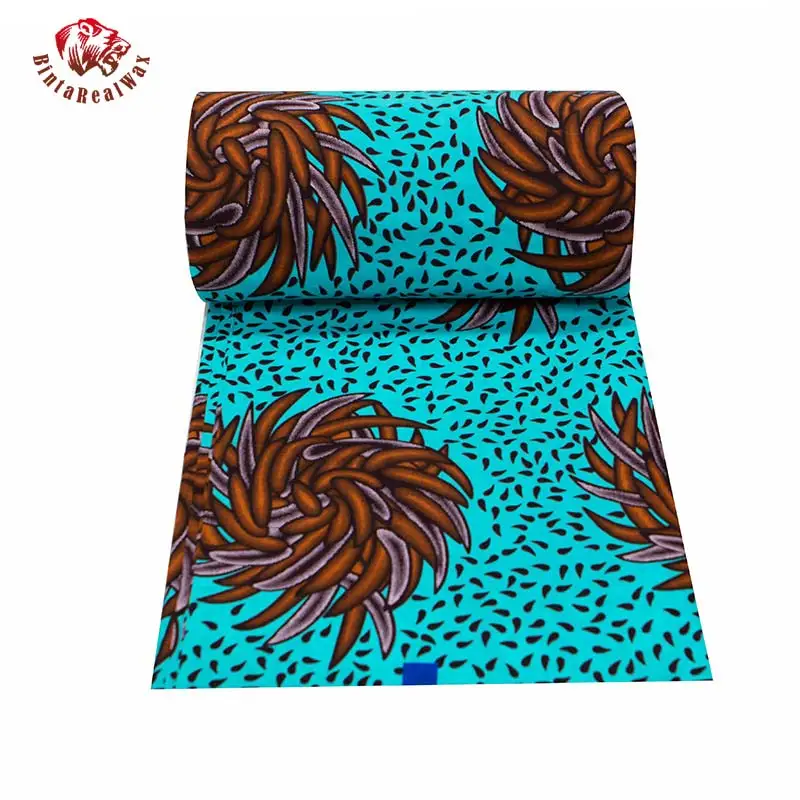 Африканская Вощеная хлопковая ткань 2022 африканская для осенней одежды Ткань 6