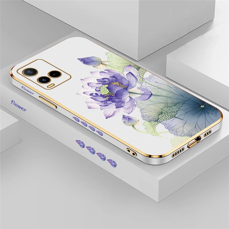 Роскошный чехол для телефона Vivo V40 V30E V30 Pro V29 V29E V27 V25 LATAM V25E V23 V23E V21E V21 V20 с цветочным