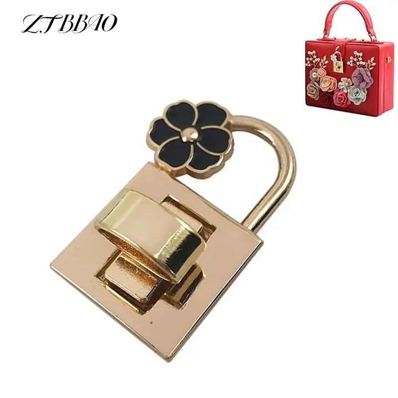 

1PCS Metal Clasp Turn Lock Purse Hardware Twist Lock For DIY Handbag Craft Fashion Flower Turn Lock Bags Parts Accessories