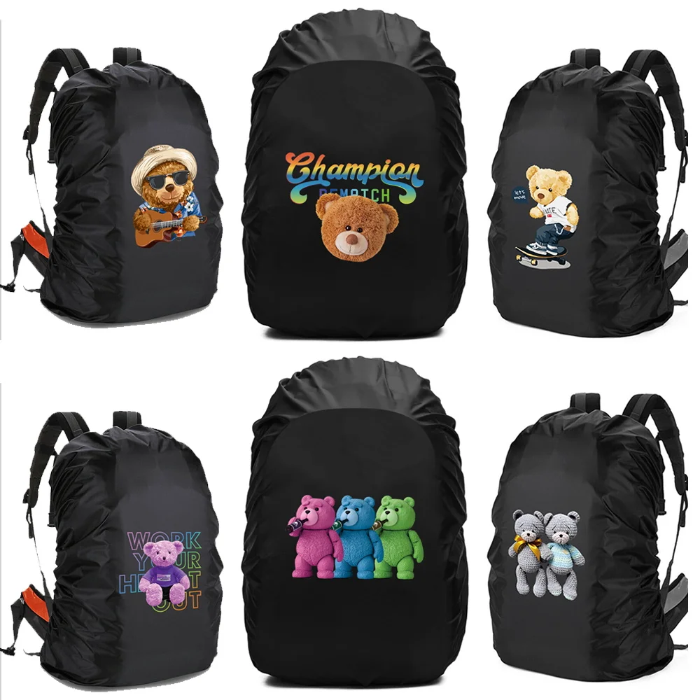

Backpack Rain Cover 20L-70L Waterproof Outdoor Accessories Dustproof Camping Hiking Climbing Raincover Bear Pattern BackpackCase
