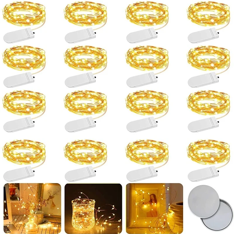 

Гирлянда из медной проволоки, 20 светодиодов, сказочный светильник, теплый белый цвет, для дома, Рождества, свадьбы, вечеринки, Декор, празднисветильник