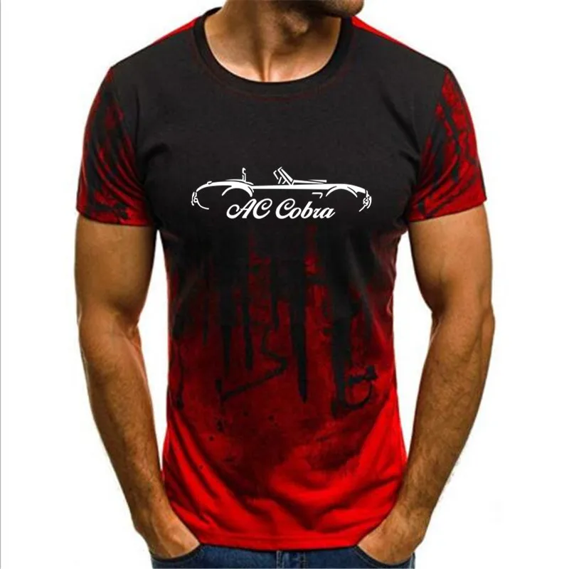 

2022 NEW Gradient S-4XL CAR t shirt- FOR AC COBRA FOR SHELBY ENTHUSIASTS t shirt men ink