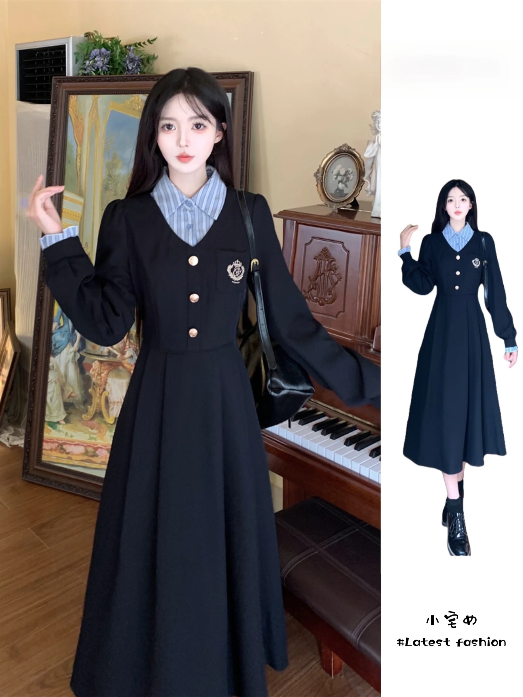 Американская винтажная рубашка лоскутное многослойное платье одежда больших