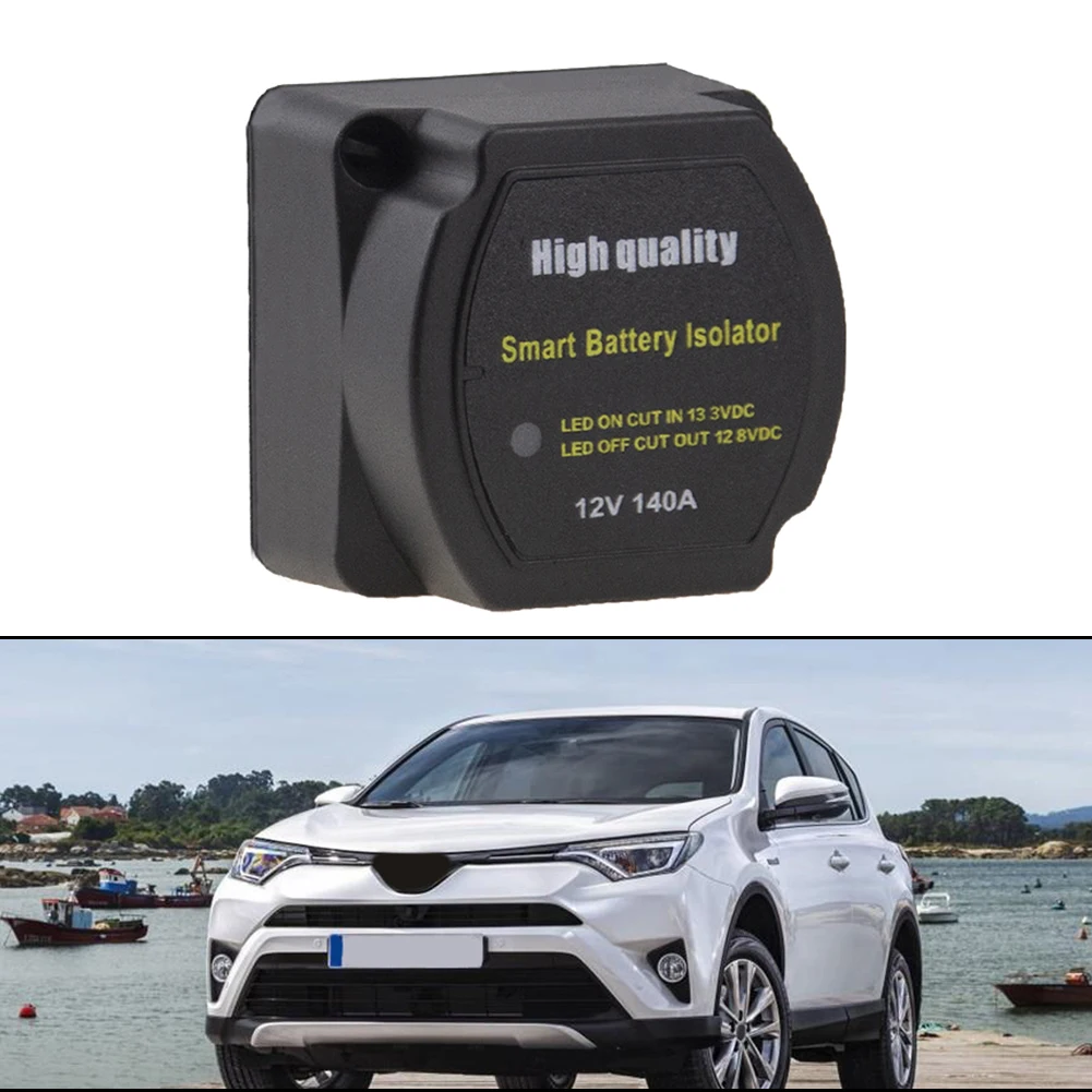

Black Voltage Sensitive Relay 12V 140A Dual Battery Kit System Isolator Car Voltage Sensitive Relay For UTV RV