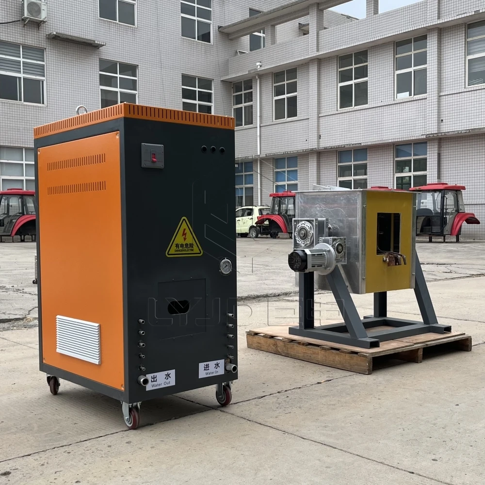 Маленькая печь IGBT от 20 до 140 кг нагревательное оборудование для индукционного