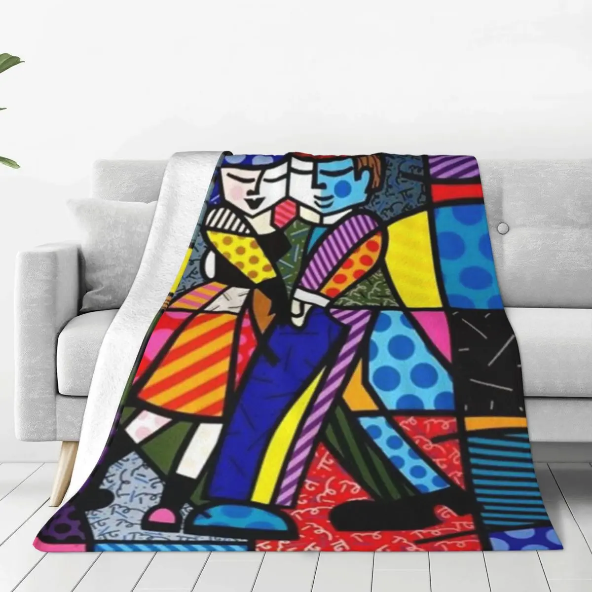 

Одеяло из фланели с абстрактной картиной для пикника