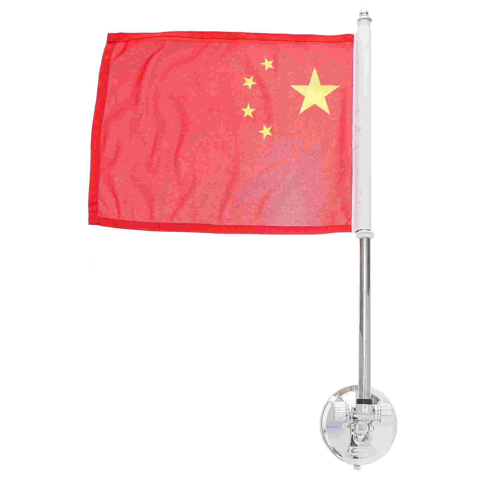 

Saloon Parade Flagpole Motor Bike Kit Practical Flagpoles Seat Mounting Bracket Car Stainless Steel Suction Type Base Vehicle