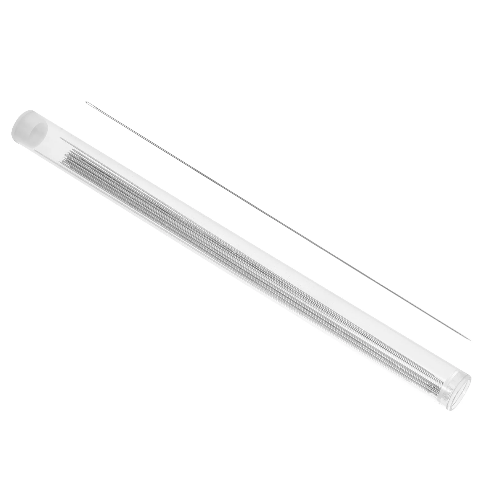 

20pcs Beading Needles DIY Yarn Knitting Needles Sewing Needles with A Storage Barrel(150mm)