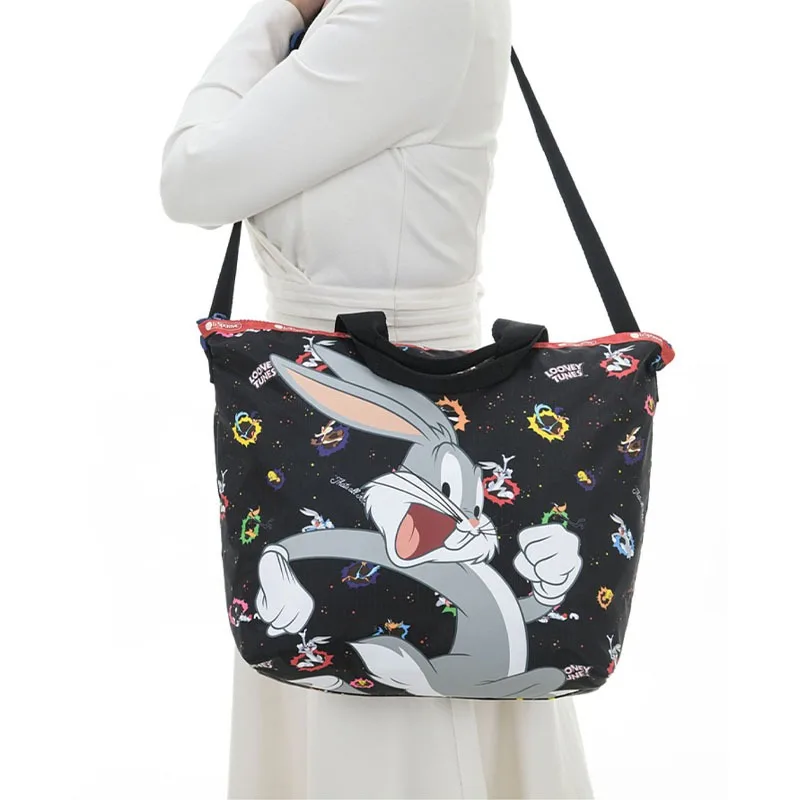 

Новая аниме тканевая сумка Lesportsac, Фирменная женская сумка большой вместимости с принтом, сумка через плечо из аниме для мамы, подарок на день рождения