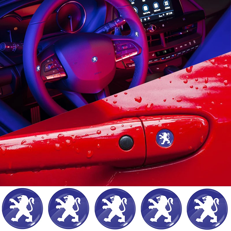 

10/50pcs Car PVC Steering Wheel Window Center Control Button Shape Stickers for Peugeot 107 108 206 207 208 301 307 308 407 3008