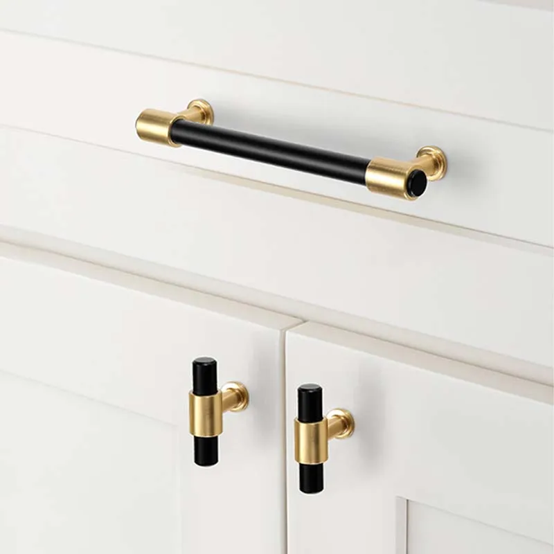 Купи Handle Cabinet Door French Copper Handle Pure Copper Wardrobe Handle Drawer Gold Door Handle American Handle Brass Cabinet Knobs за 303 рублей в магазине AliExpress