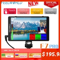 feelworld f7 pro 7 ips touch screen3d lut dslr on camera field director monitor hdmi 4k 60hz hd with f970 external power panel