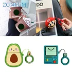 ZONEUM Забавный милый силиконовый чехол для Apple Air Pods 1 2, чехол 3D для Airpod, чехол с беспроводной зарядкой, мягкий чехол