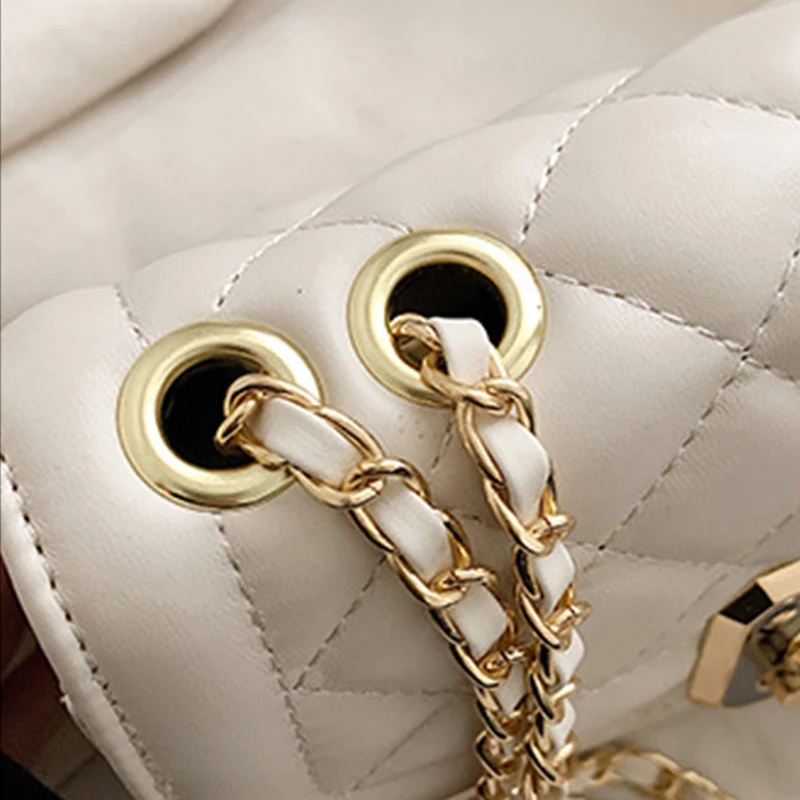 New Luxury Designer Shoulder Bag for Women Pu Leather Crossbody Bag Female Bags Fashion Ladies Chain Plaid Messenger Handbags