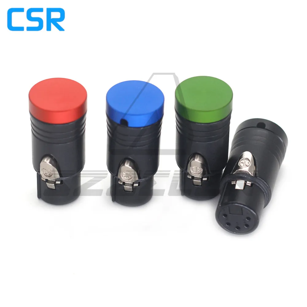 Красная зеленая черная и синяя плоская крышка с отверстием XLR5 прямоугольный