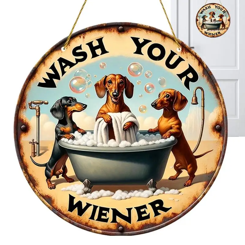 Дверная вешалка для таксы настенные украшения щенка деревянная собака знак