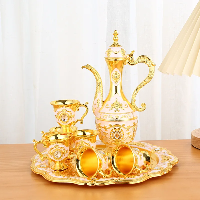 

Vintage wine set classical Russian wine glass set wedding gift handicrafts