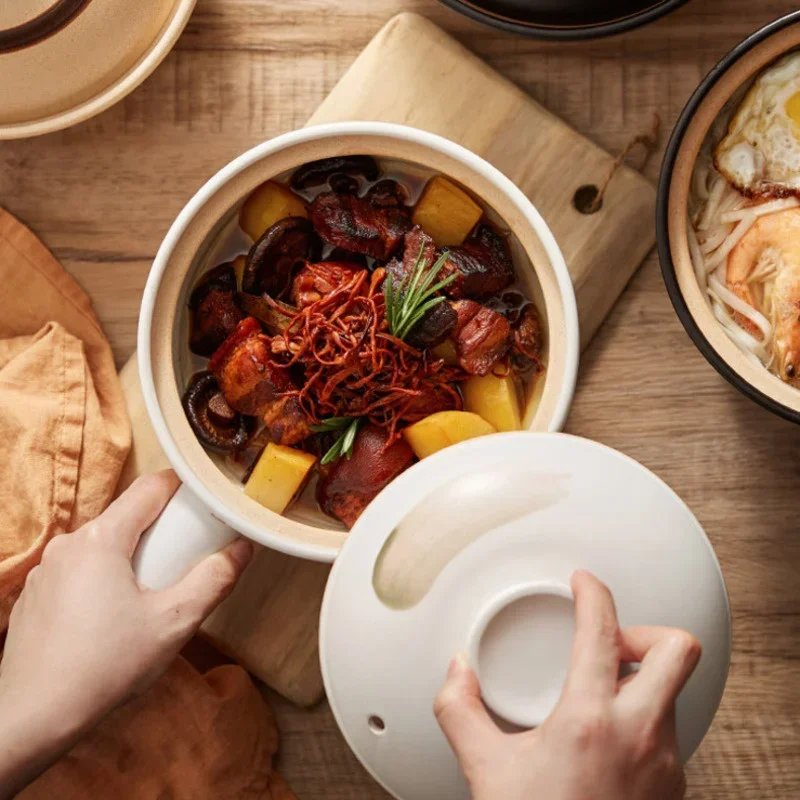 Японская кастрюля для супа кастрюли запеканка с ручкой керамическая устойчивая