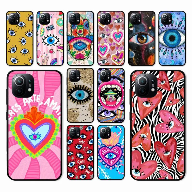 

Evil Eye Lucky Eye Blue Phone Case for Xiaomi mi 5 6 8 9 10 lite pro SE Mix 2s 3 F1 Max2 3 coque