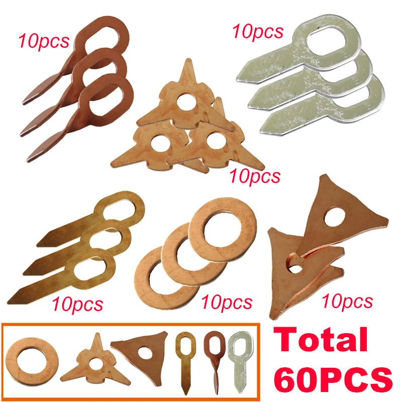 

60PCS Mix Car Dent Repair Pulling Pad Washer Kit Copper Plated Steel Consumables Accessories Suitable For Spotter Welder