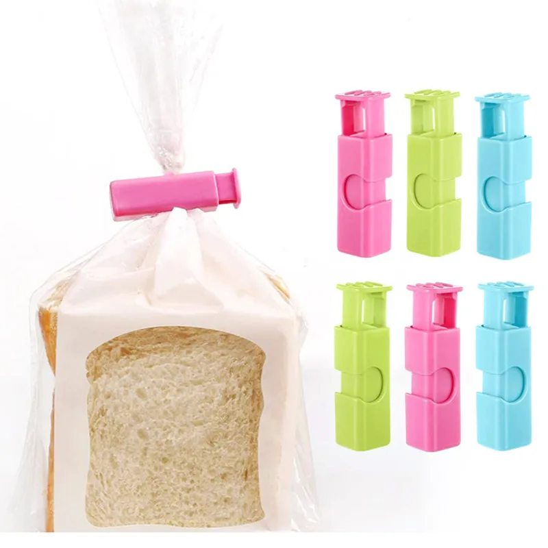 

Kitchen Supplies Creative Elastic Snack Food Sealing Clip Fresh-keeping Plastic Bag Convenient Sealing Clip 4pcs