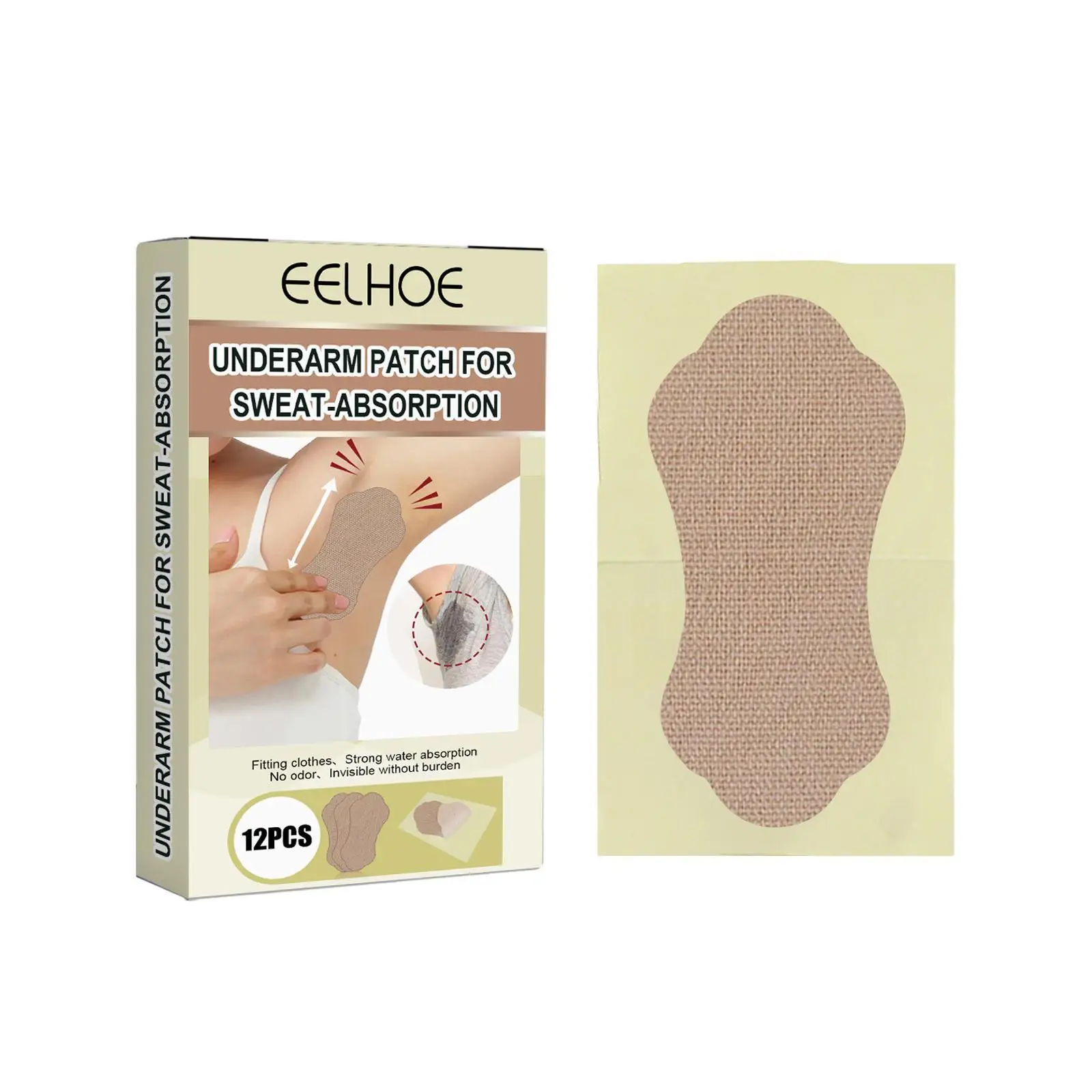 

12pcs Underarm Sweat Pads Absorb Liners Underarm Gasket From Sweat Armpit Stickers Anti Armpits Pads for Clothes Deodorant