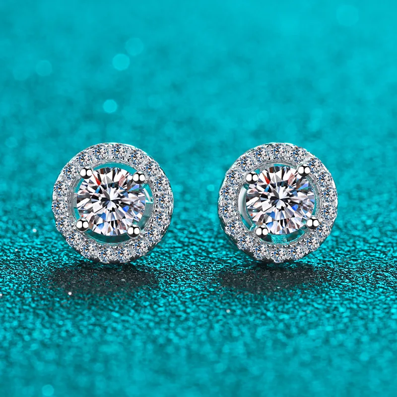 

Женские серьги из серебра 925 пробы, с муассанитом