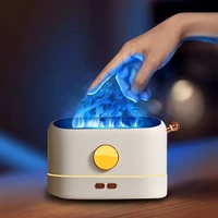 usb flame air humidifier essential oil diffuser aroma ultrasonic mist maker home room aromatherapy humidificador 3color light