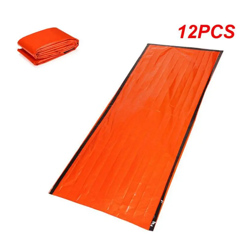 

12 шт. уличная водонепроницаемая палатка для выживания в экстренных ситуациях с спальным мешком дождевое пончо походный плащ для кемпинга и пешего туризма