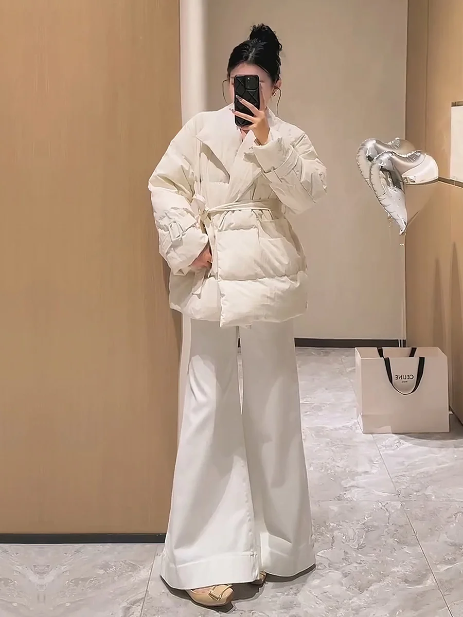 Женский зимний пуховик High Sense с большими лацканами новый корейский стиль