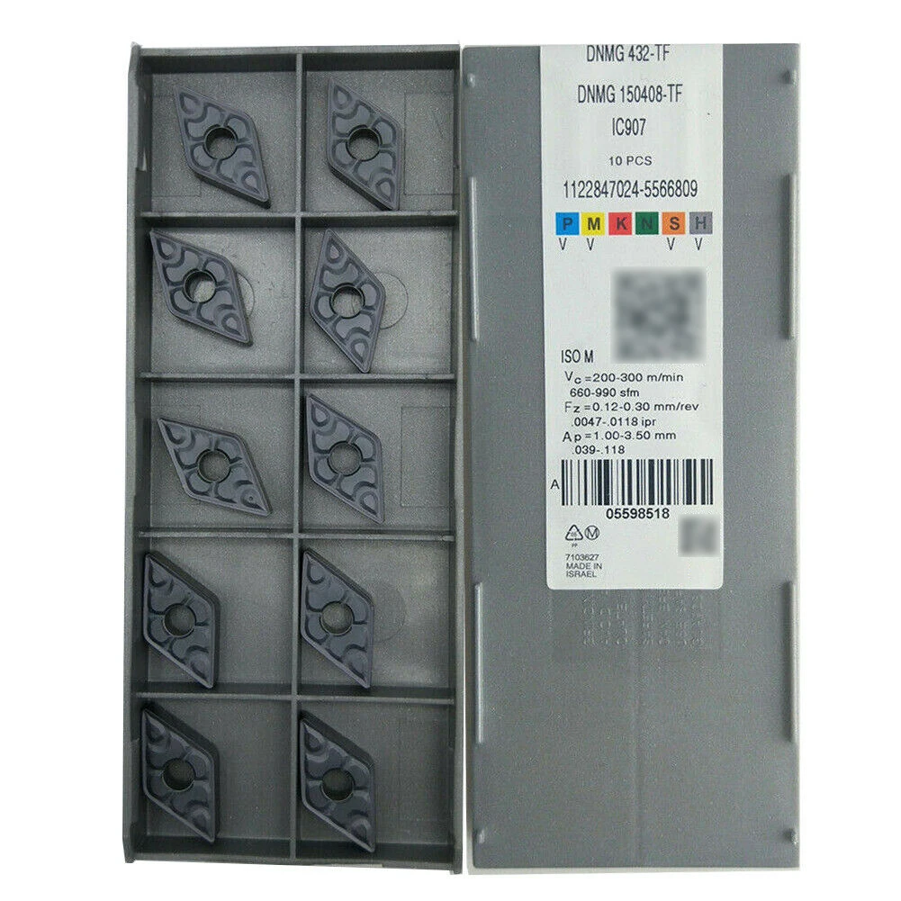 

10pcs/box DNMG432 -TF DNMG 150408-TF IC907 Carbide Insert Turning Inserts For Stainless Steel Cast Iron Tool Cost