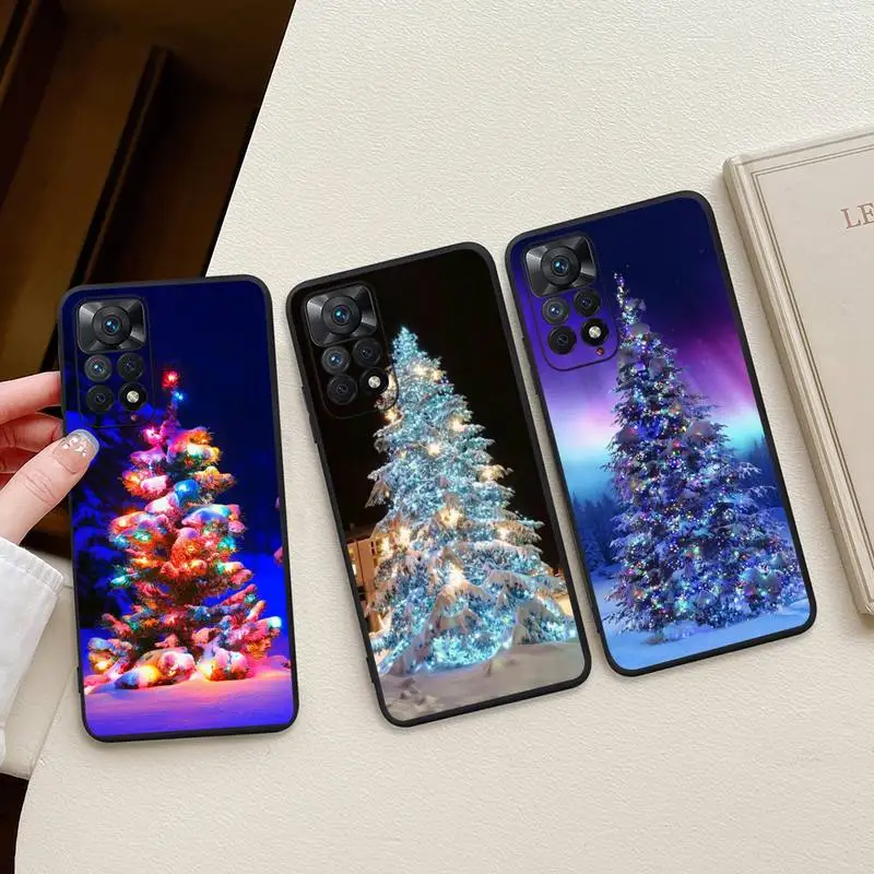 

Merry Christmas Tree Phone Case For Redmi Note 11E 11S 11 10 9 Pro 9A K20 K30 K40 Soft Silicone Cover