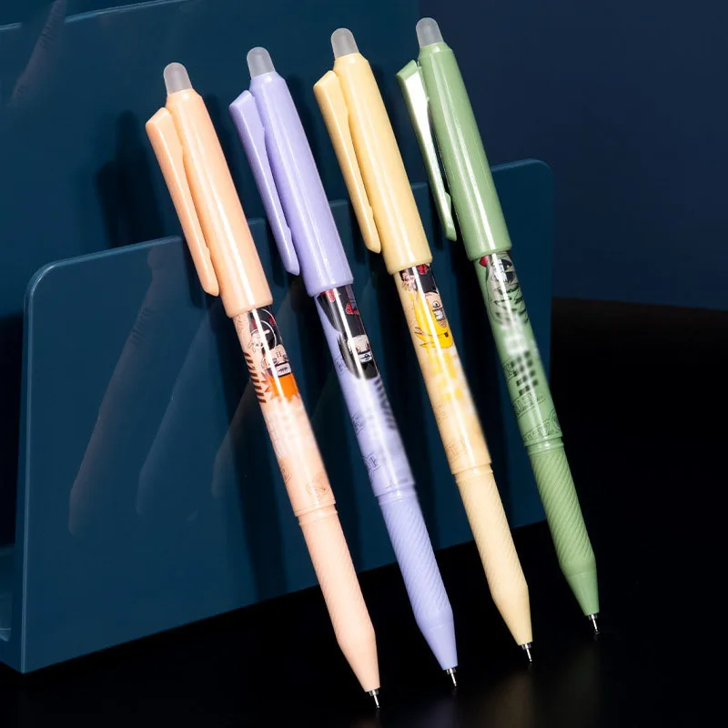 

36 шт./лот творческая гелевая ручка ниндзя со стираемыми чернилами 0,5 мм, черные и синие чернила, ручки для подписей, школьные письменные принадлежности, рекламный подарок