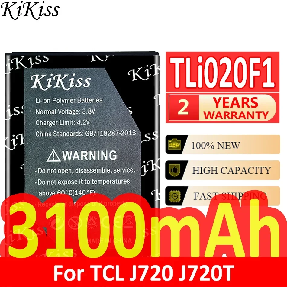 Аккумулятор KiKiss TLi020F1 3100 мАч для TCL J720 J720T J726T J728T Alcatel One Touch Pop 2 Pop2 5042d батарея + номер