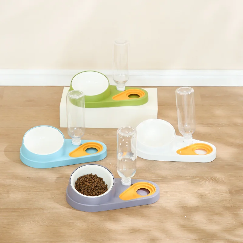 

Автоматическая миска для домашних животных, кошка, дозатор воды с питьевой подставкой, двойные миски для детской, высокое качество T110