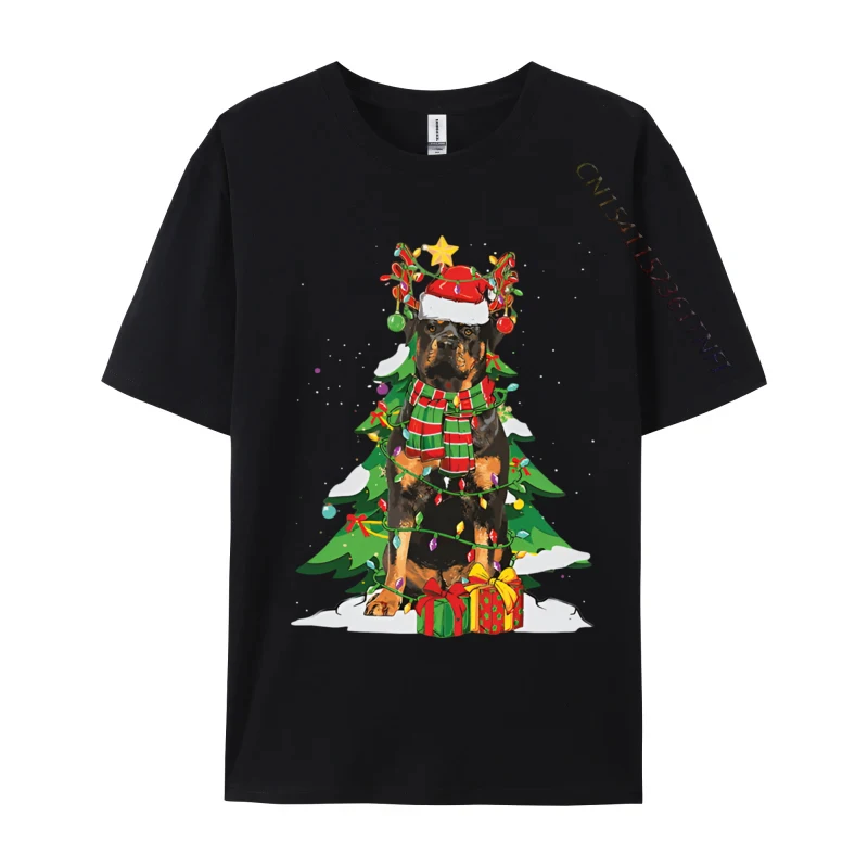 Рождественская футболка с изображением Санта-оленя ротвейлера собаки